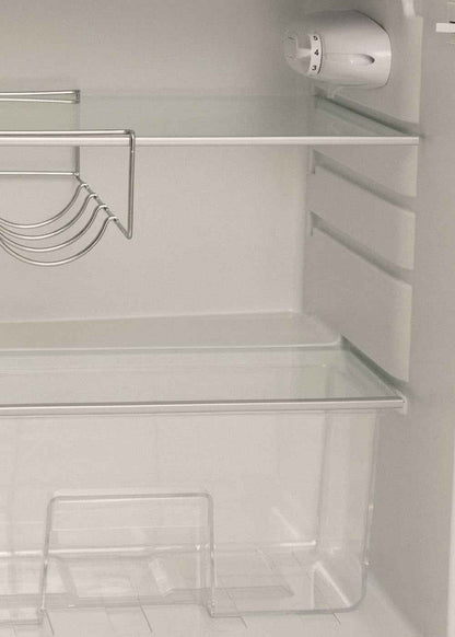 / RÉTRO FRIGO 83.5 Argent/Réfrigérateur Blanc Cassé Avec Poignée Blanc Cassé / 98W, Basse Consommation, 2 Étagères, Régulateur De Température, Porte-Bouteilles, 56X54X84Cm.