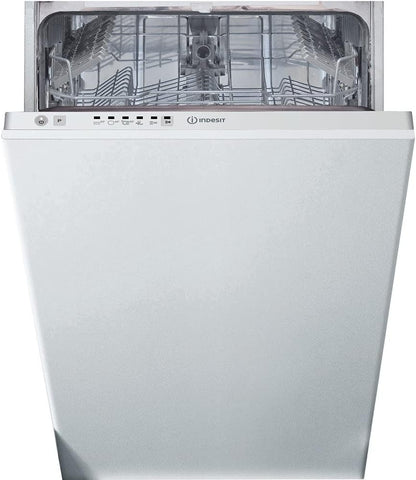 Indesit DSIE 2B10 Lave-Vaisselle Entièrement Intégré 10 Places A+ - Lave-Vaisselles (Entièrement Intégré, Blanc, Compact (45 Cm), Noir, Blanc, Boutons, Tactil, 1,3 M)