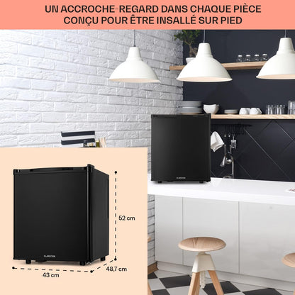 Mini Frigo De Chambre De 45L Pour Boissons Et Bieres, Petit Frigo Silencieux, Mini Bar Intérieur/Ext, Petit Refrigerateur Camping, Stockage De Vins, Cosmetique, Étagères Réglables, 6-18°C