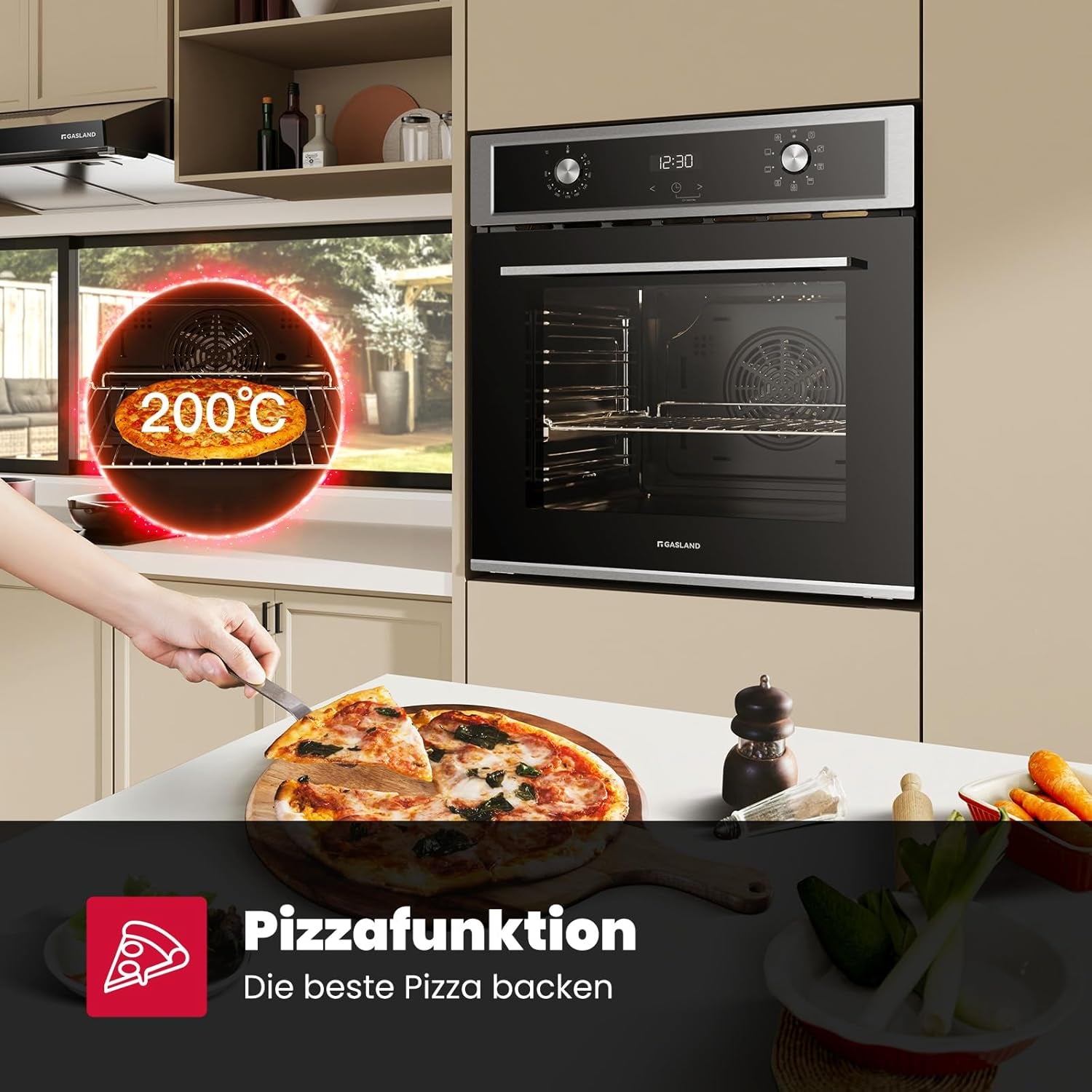 ES609321DSH Four À Encastrer, 70L, Autarcique, Four Électrique Avec 9 Fonctions Four, Triple Vitrage, Tiroir Télescopique Et Sélecteur Rotatif Escamotable, Air Chaud, Inox, Sécurité Enfant