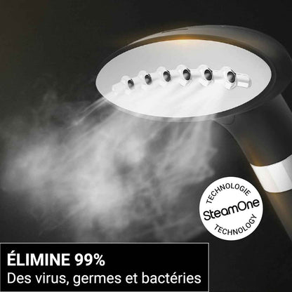 Steamone Daily Steamer Défroisseur Vertical Noir 1800W - 1,8L | Steamer Vertical, 1800W, Réservoir 1,8L, 45Min Autonomie, Prêt En 60S, Système Anticalcaire, Compact, EUHG100B