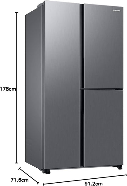 RH69B8921S9/EG Side-By-Side Réfrigérateur Latéral 178 Cm 645 Beverage Center, Dual Ice Maker, Twin Cooling+, No Frost+, Raccordement Eau Fraîche, Aspect Acier Inoxydable