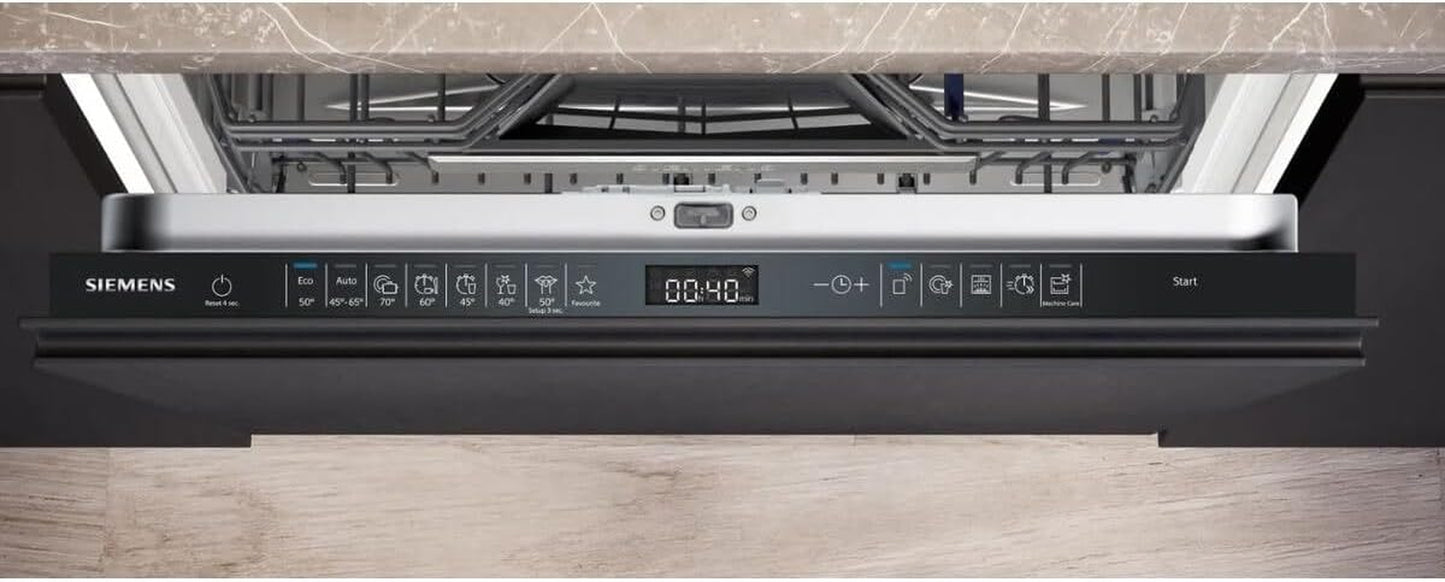 SX65ZX07CE, Iq500 Lave-Vaisselle Intelligent, Entièrement Intégré, XXL, Tiroir À Couverts, Fabriqué En Allemagne, Séchage Zéolithe, Extra Silencieux, Aquastop, Programme Court Variospeed, Avec