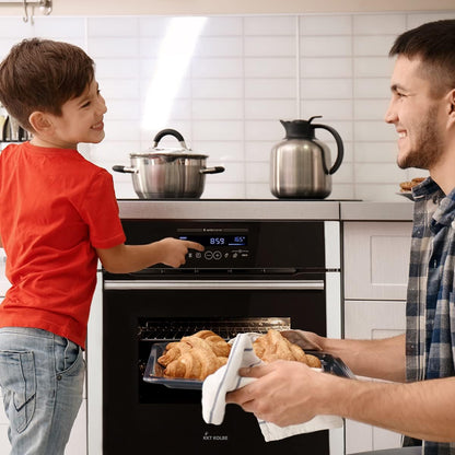 KKT Kolbe/Premium-Four Encastré 60Cm / 70L / 3,2Kw / Nettoyage À La Vapeur/Rôtisserie/Fonction Pizza/Air Chaud / EB8016ED