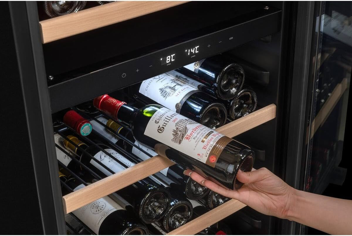 Cave De Mise À Température Double Zone LS102DZBLACK 102 Bouteilles
