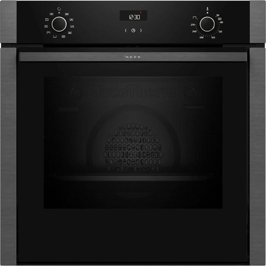 Neff B3ACE2AG0 N50 EEK: a Einbaubackofen, 60 Cm Breit, 71 L, 3D Heißluft, Grillfunktion, LCD Display, 7 Heizarten, Graphite-Grey
