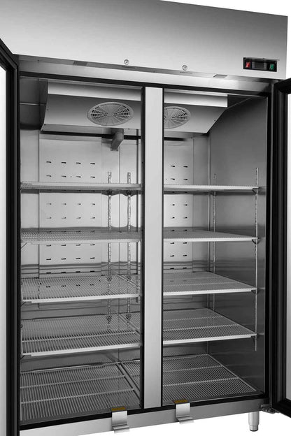 Réfrigérateur À Porte Vitrée GRE1400G, 131.4 X 80.5 X 209 Cm, 940 L, Argenté