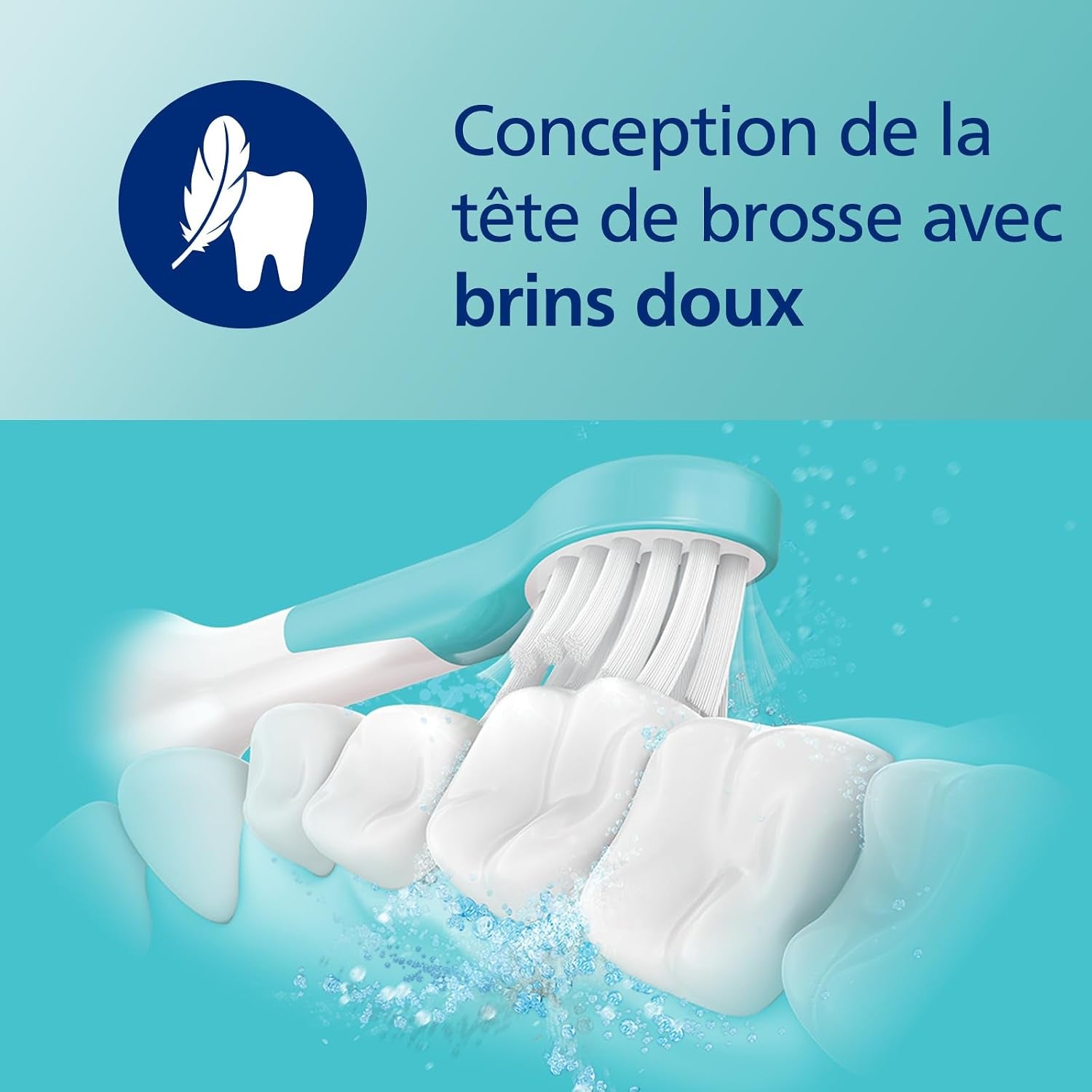 Sonicare for Kids, Brosse À Dents Électrique Sonique Avec Application, Pour Enfant À Partir De 3 Ans, Avec Smartimer Et Quadpacer Pour Un Nettoyage En Profondeur, Turquoise, Modèle HX6322/04