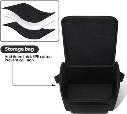 Hzycwgone Sac De Rangement Portable Étui De Transport Housse Pour Mini Frigo Petit Frigo 4L/6 Canettes,Pour Mini Réfrigérateur Voiture,Cosmetique,Chambre,Bureau,Dortoir(Noir)