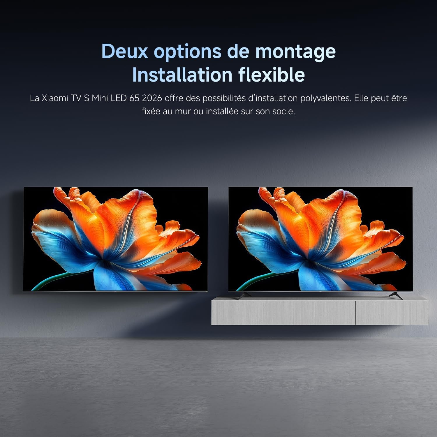 XIAOMI TV S Mini LED 65"(165 Cm), QLED Mini LED Télévision, 4K UHD, Smart TV Avec Google TV, HDR10+, Triple Tuner, DVB T2, 60Hz Avec 120Hz Game Boost Mode, MEMC, Dolby Audio, Airplay 2