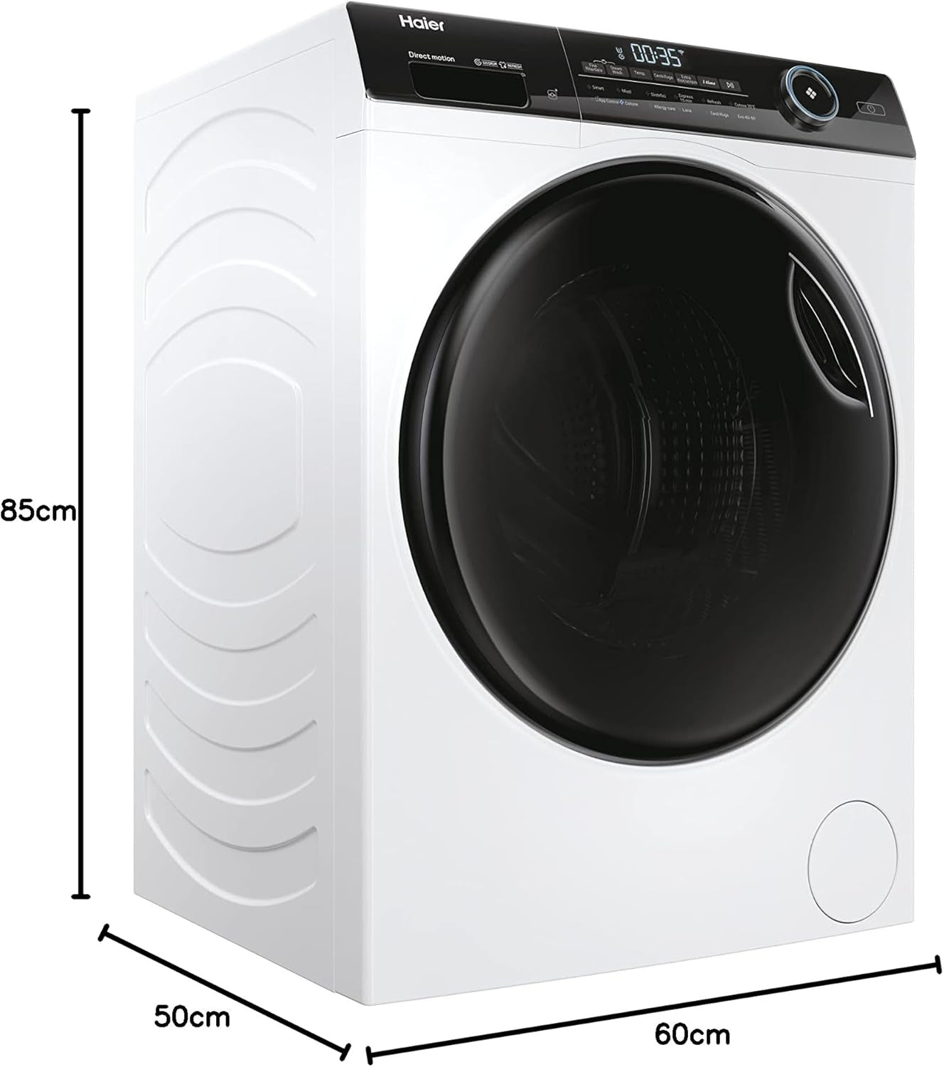 HW100-B14959 Série I-Pro 5, Lave-Linge Wi-Fi 10 Kg À Chargement Frontal, 1400 Tours, Technologie Micro Vapeur Refresh, Traitement Antibactérien, Sans Installation, 60 X 50 X 85 Cm, Classe A