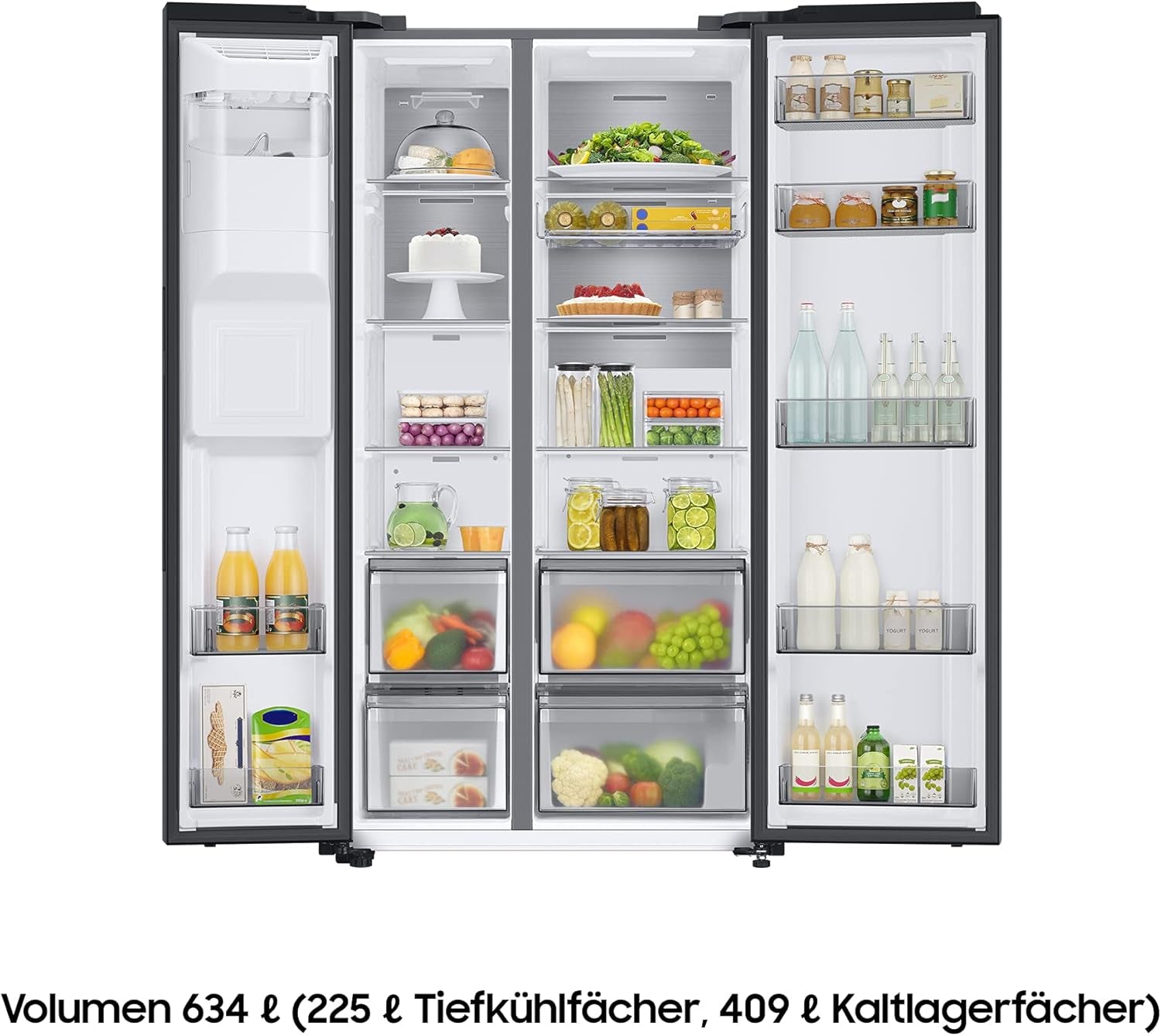 RS6GA8521B1/EG Frigo Américain Autoportante 634 L E Noir