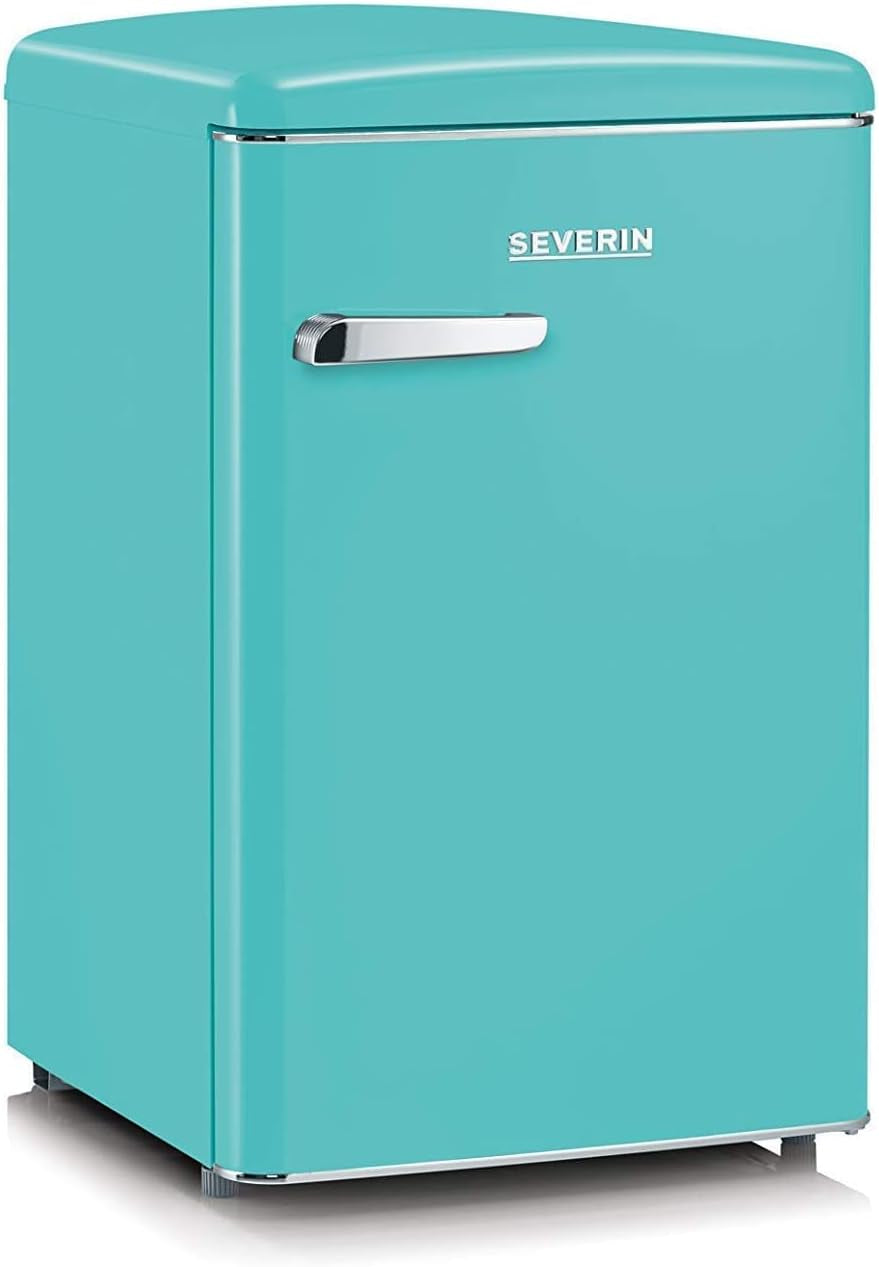 Réfrigérateur Congélateur, Pose Libre, Longueur 55 Cm, 108L, Classe D, 110 Kwh/An, 37 Db, Look Rétro, Turquoise, RKS 8834