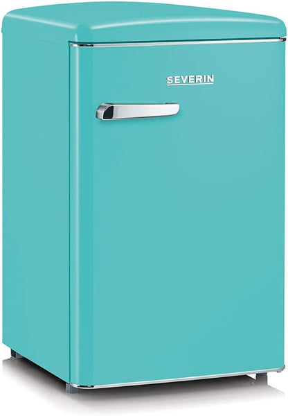 Réfrigérateur Congélateur, Pose Libre, Longueur 55 Cm, 108L, Classe D, 110 Kwh/An, 37 Db, Look Rétro, Turquoise, RKS 8834