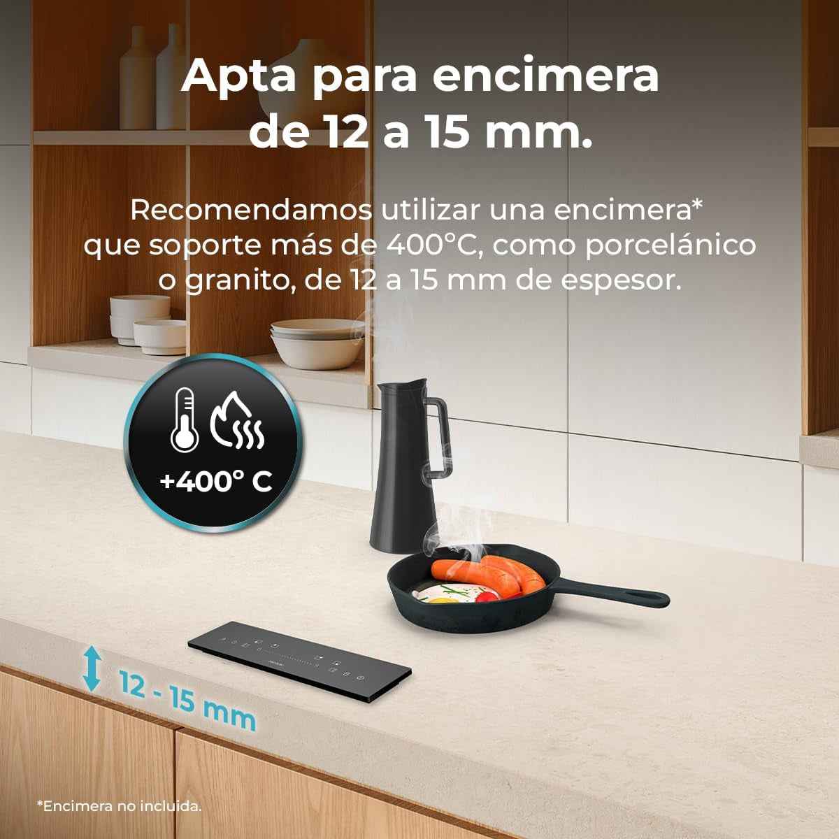 Plaques Invisibles Induction Bolero Squad I 4300 Invisible Fullflex | Puissance 7200 W, Télécommande Avec Slider, 4 Foyers Individuels Ou 2 Zones Flex, 9 Niveaux De Puissance, Fonction Booster