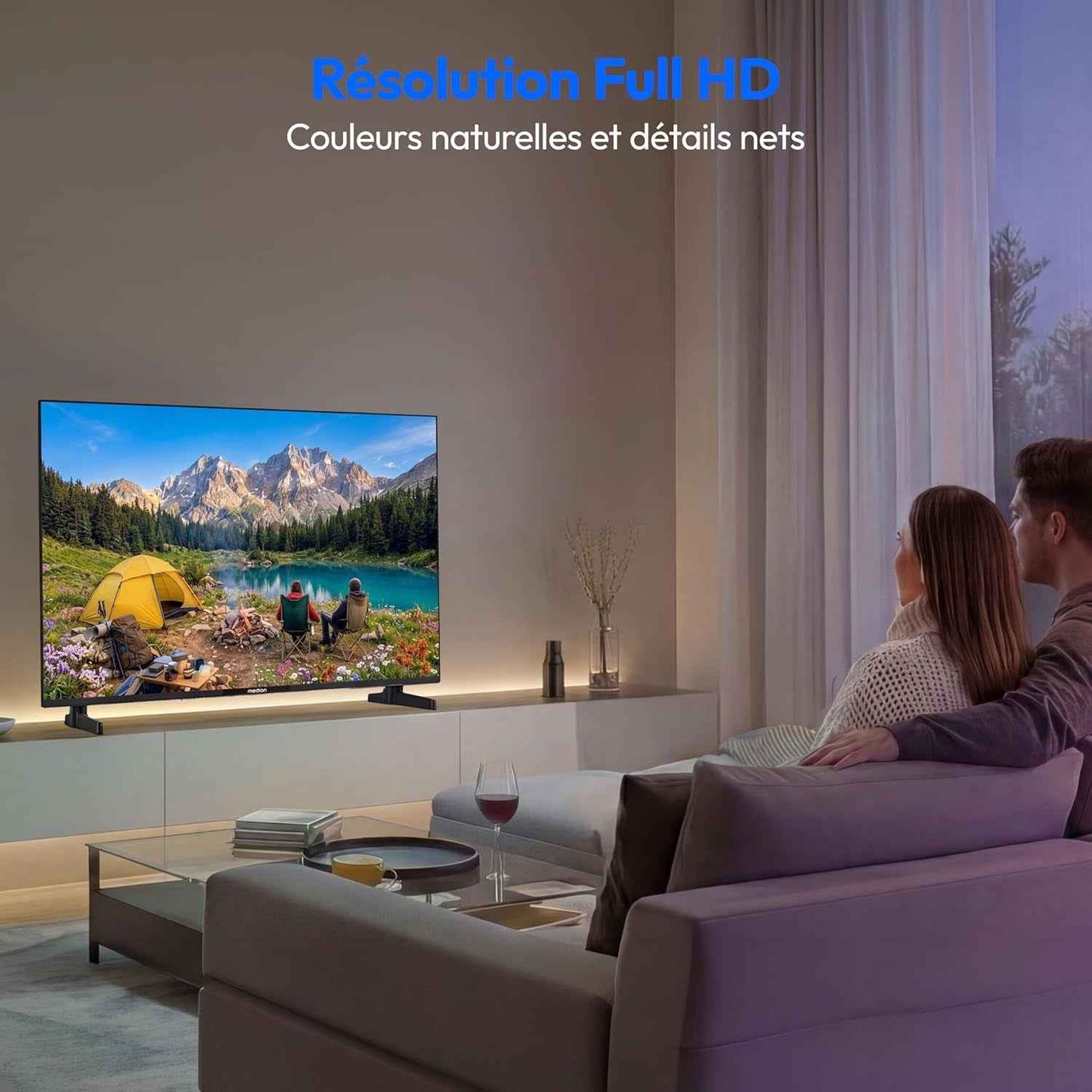 Téléviseur Full HD 100,3 Cm (40 Pouces) (Smart TV, HDR, VIDAA Store, Netflix, Prime Video, Disney+, DAZN, Paramount+, Hbbtv, PVR, Bluetooth), MD 840101