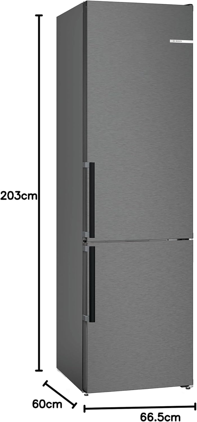 KGN39VXCT Série 4 Réfrigérateurs-Congélateurs 203 X 60 Cm 260 L + Congélateur 103 L Nofrost Ne Se Dégivre plus Longtemps, Vitafresh Éclairage LED Uniforme