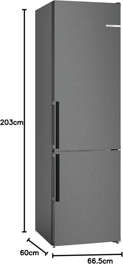 KGN39VXCT Série 4 Réfrigérateurs-Congélateurs 203 X 60 Cm 260 L + Congélateur 103 L Nofrost Ne Se Dégivre plus Longtemps, Vitafresh Éclairage LED Uniforme