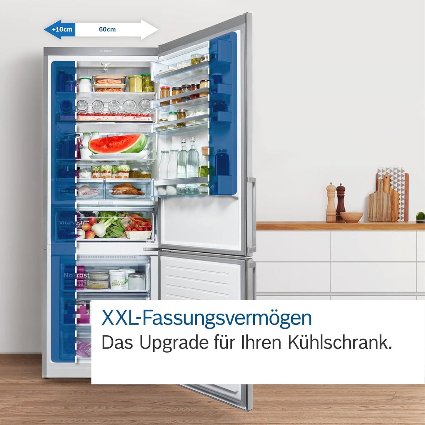 Réfrigérateur Série 4 C Inox, 440 L, Acier Inoxydable