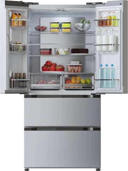 Refrigerator French Door Stainless Steel 510 L Bolero Coolmarket FD 510 Inox E. 183 Cm High, 84 Cm Wide, Motor Inverter Plus, Fast Cooling and Fast Freezing, Multiairflow, Total Nofrost
