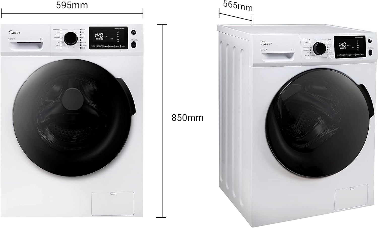 Machine À Laver W 7.940 in / 9 Kg/Steam Care/Reload - Fonction Recharge/Moteur Inverter BLDC / 1400 Tr/Min.