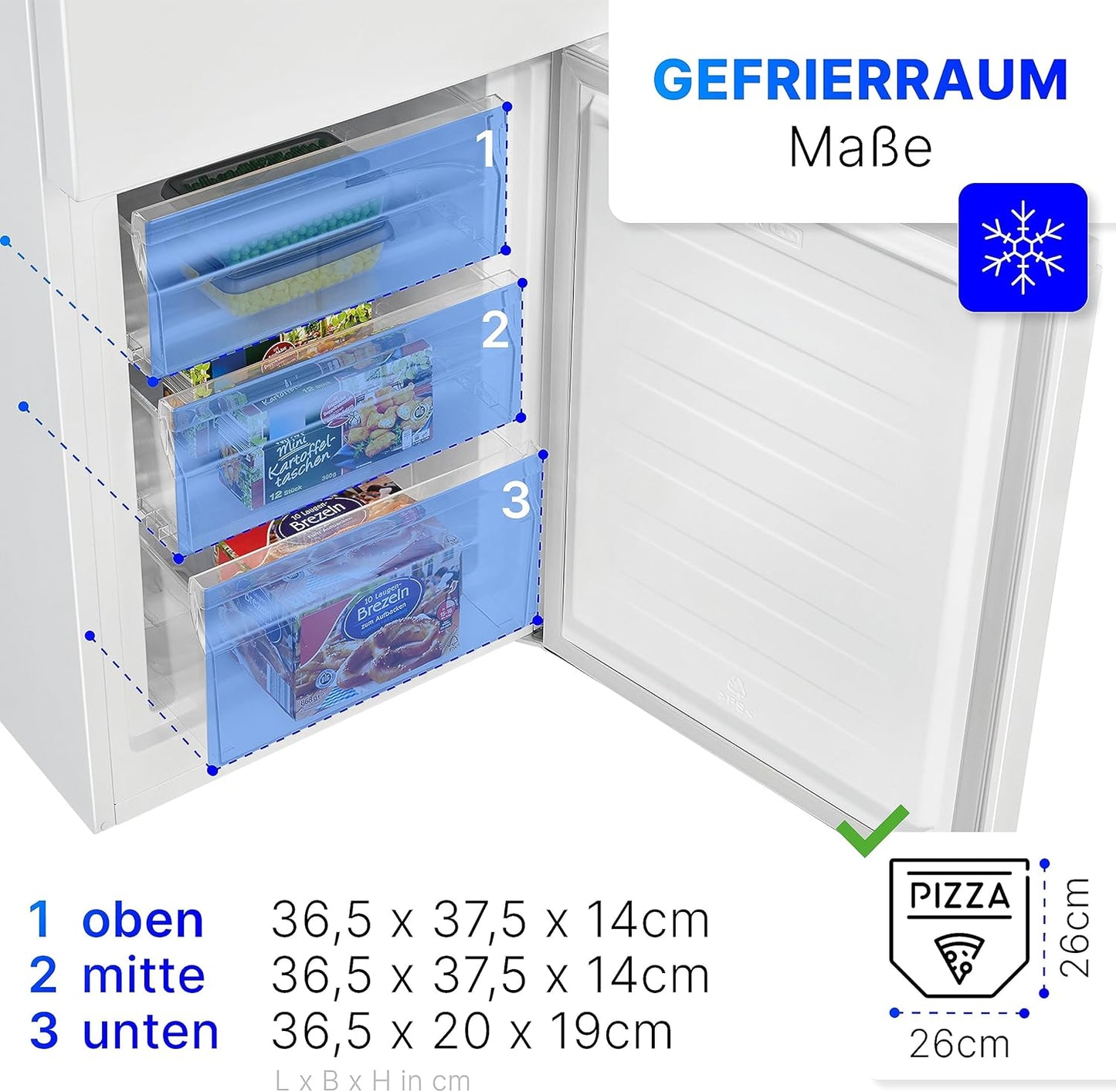 Bomann Réfrigérateur Et Congélateur 269L Blanc Kg184-1-Inox/Blanc, Capacité Nette : 269 Litres, Contrôle De La Température En Continu, Charnières De Porte À Droite, Interchangeables