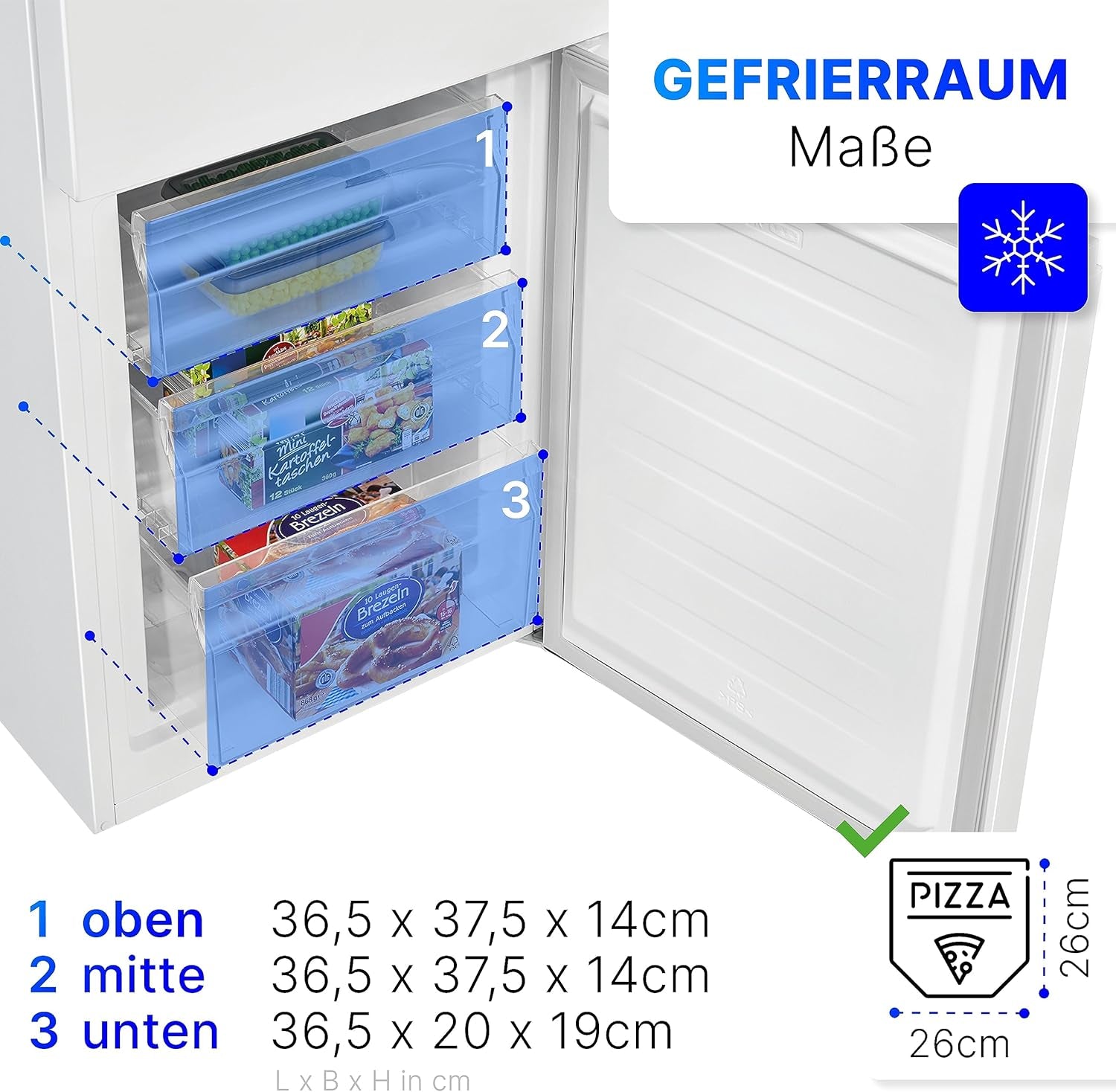 Bomann Réfrigérateur Et Congélateur 269L Blanc Kg184-1-Inox/Blanc, Capacité Nette : 269 Litres, Contrôle De La Température En Continu, Charnières De Porte À Droite, Interchangeables
