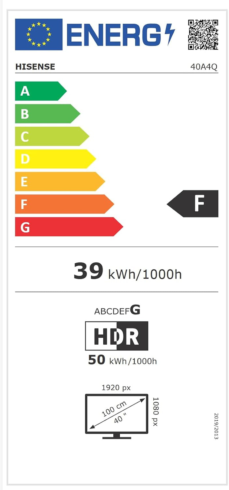 Hisense Téléviseur Connecté 40 Pouces 40A4Q - Full HD 60Hz, Mode Sport IA, Dolby Audio, VIDAA OS Avec Youtube, Netflix, Canal + (Modèle 2025)