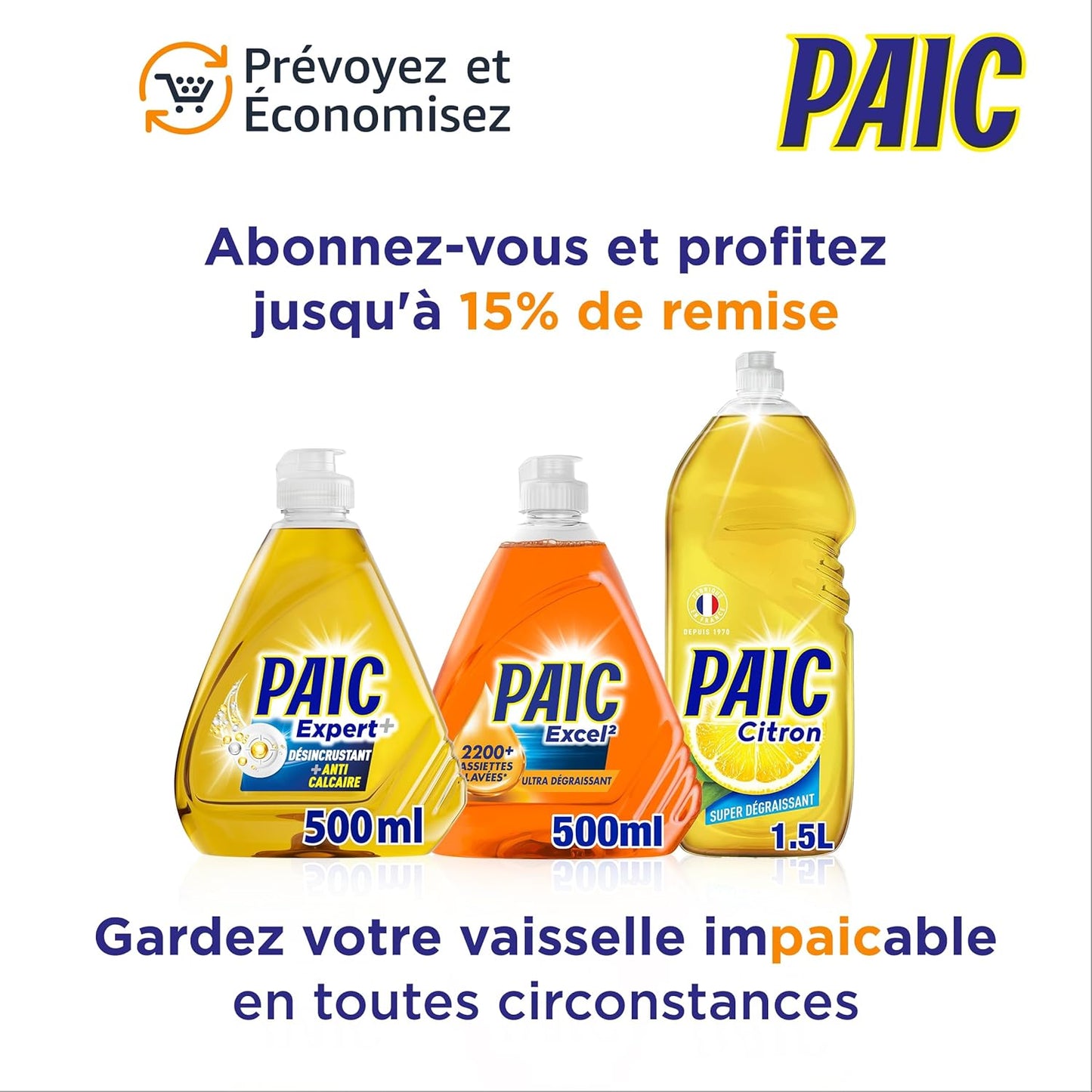 Liquide Vaisselle Fraîcheur Citron Vert, Action Nettoyante, Dégraissante Et Anti-Odeur, Format Économique, Bidon De 5L