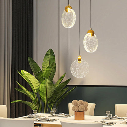 Plafonnier Led, Luminaires Intérieur En Cristal, Lumiere Plafond En Or, Lustre Salon Moderne Chambre À Coucher Îlot De Cuisine Escalier Couloir (3 Lumières, Lumière Chaude)