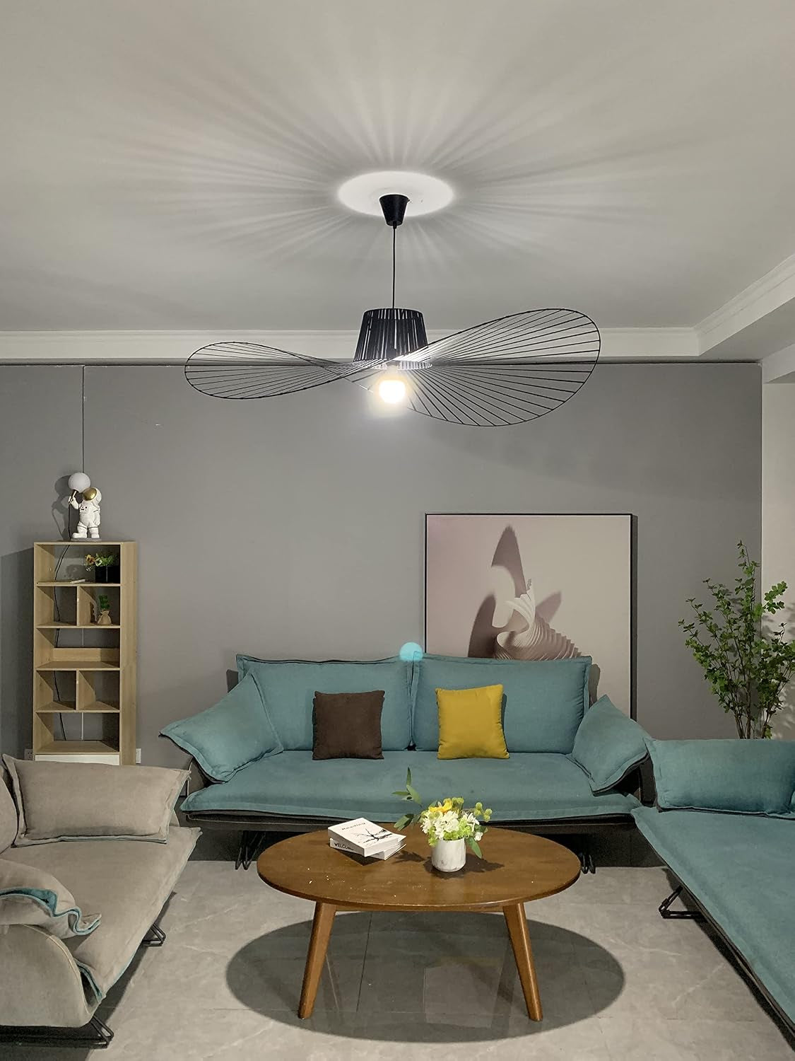 Lustre Vertigo Suspension, Rétro Suspension Luminaire Lustres Postuler À Salon Cuisine Chambre Luminaires Intérieur, Lampe LED E27 Max 40W (120 CM)