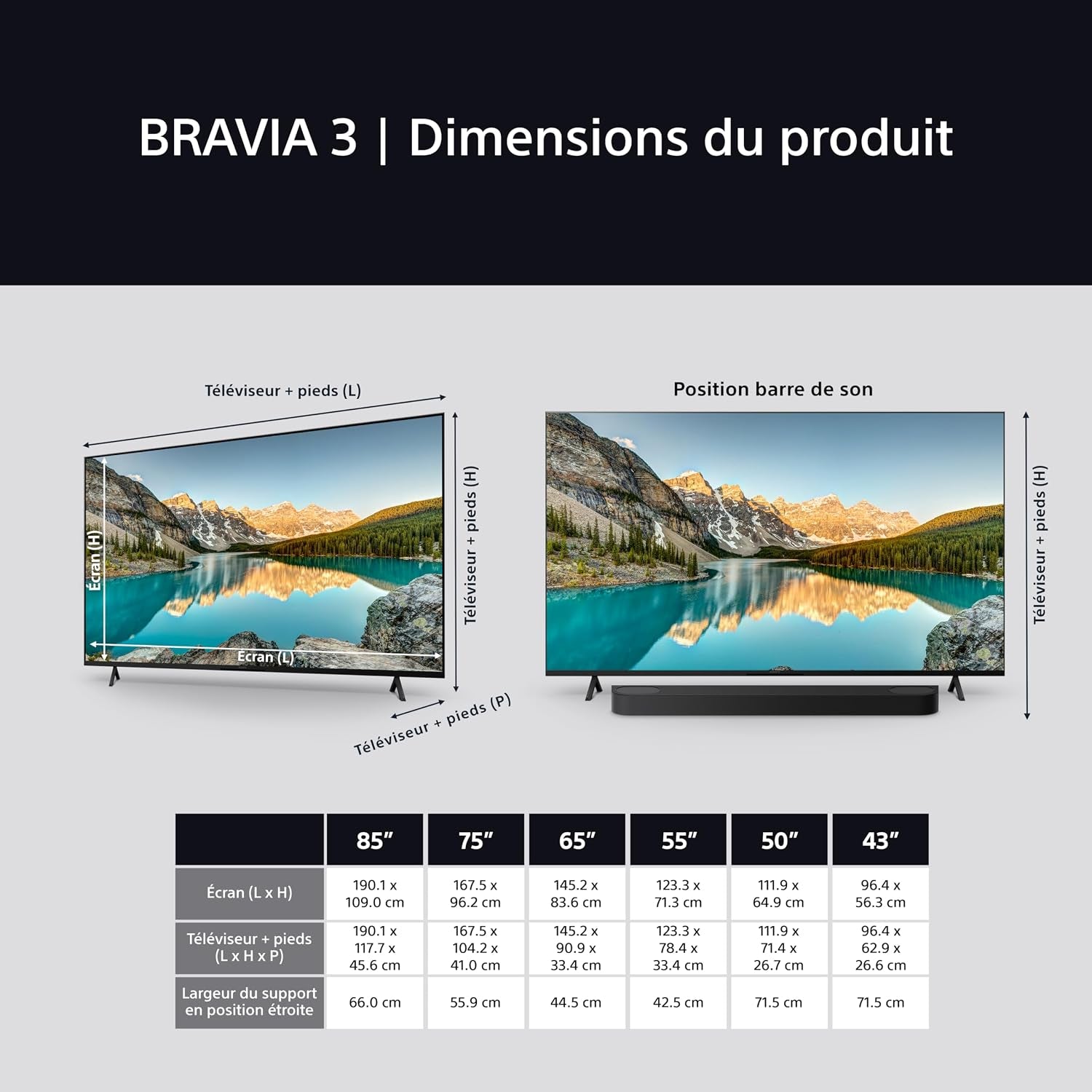 Sony BRAVIA 3 Direct LED 75’ | X-Balanced Speaker | Dolby Vision/Atmos | IMAX Enhanced | Google TV (2025) | Google Cast | Apple Airplay 2| Dashboard Eco 2 | Menu Jeu 2