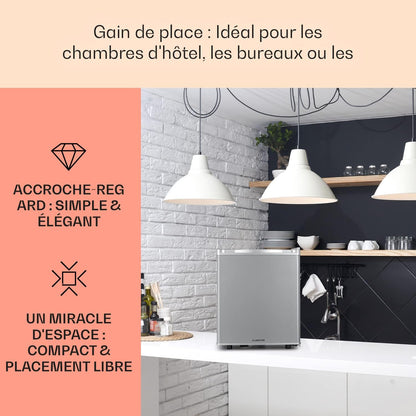 Mini Frigo De Chambre De 45L Pour Boissons Et Bieres, Petit Frigo Silencieux, Mini Bar Intérieur/Ext, Petit Refrigerateur Camping, Stockage De Vins, Cosmetique, Étagères Réglables, 6-18°C
