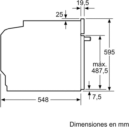 Série 6 HBA5360B0 Four Multifonction 60 Cm 3400 W Autonettoyable 7 Fonctions Verrouillage De Sécurité Noir [Classe D'Efficacité Énergétique A]