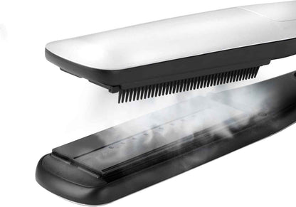 Lisseur Vapeur Lustre Steam , Technologie Advanced Ceramics, Pour Tous Les Types E Cheveux, Peigne Lissant Inclus, 5 Températures De 170°C À 210°C, Protection Des Cheveux, ST595E