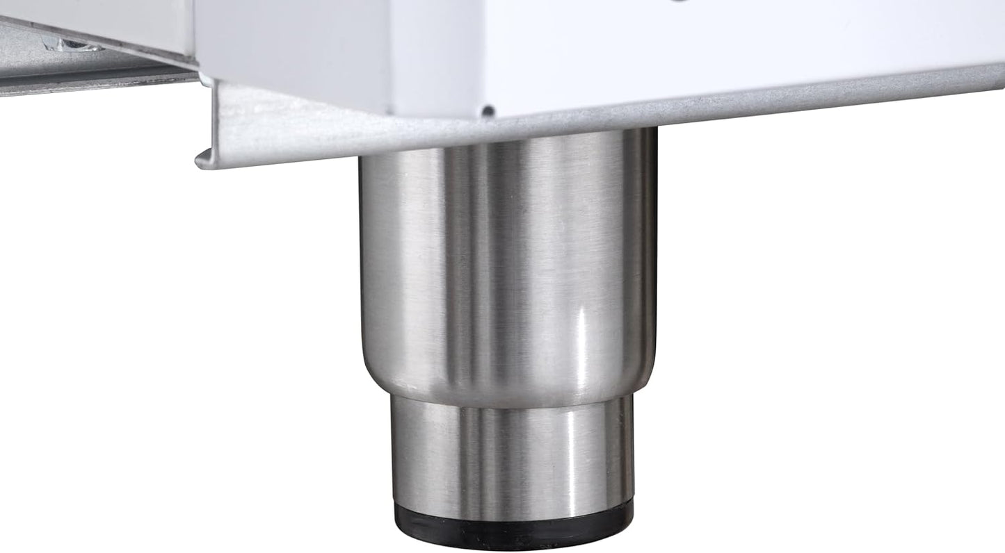 Réfrigérateur GRE6600, Aluminium, 77,5 X 72 X 193 Cm, 380 L, Froid Ventilé, 300 W, Pour GN 1/1, Avec Serrure, Blanc