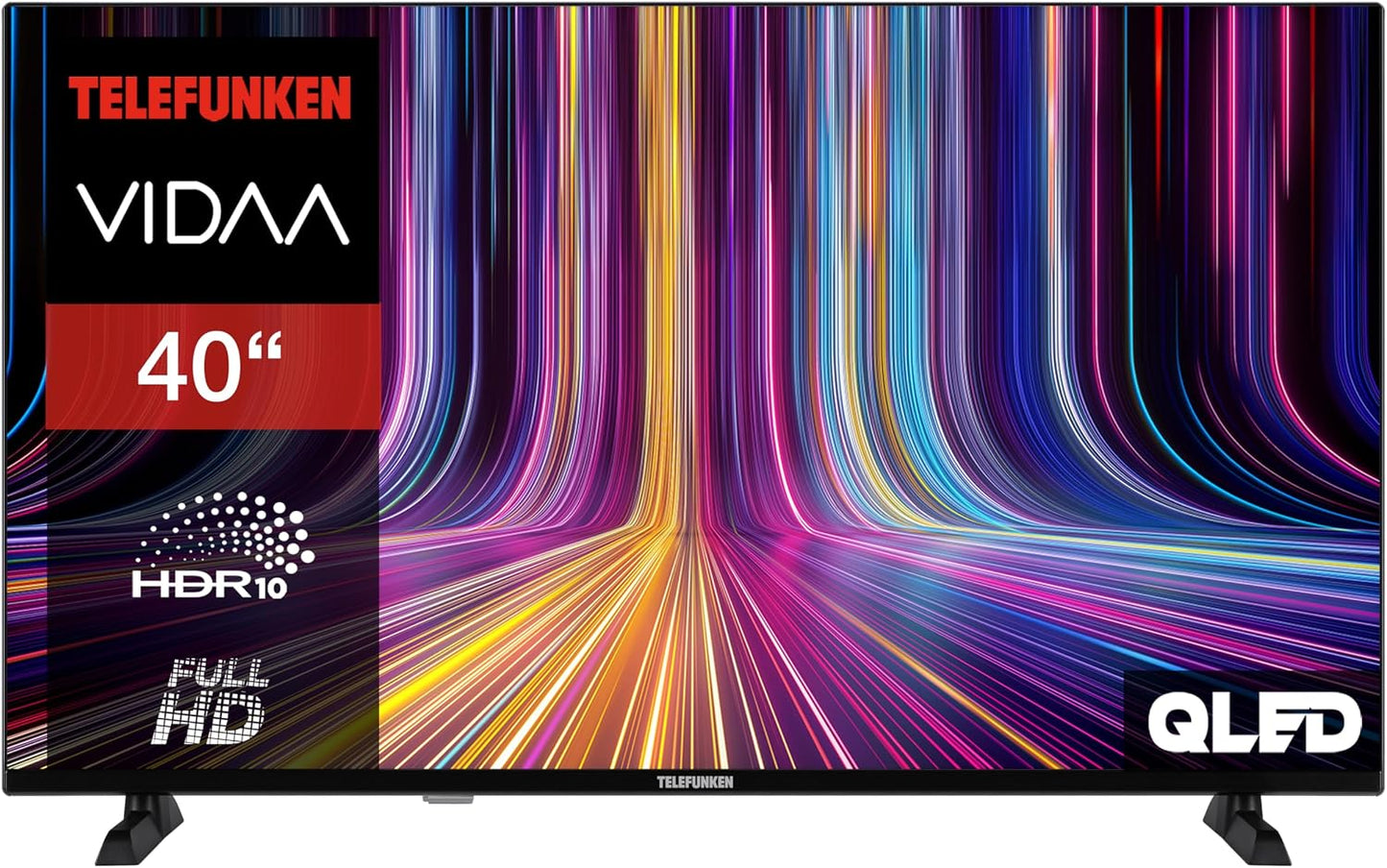 QLED VIDAA QF40VP750S Téléviseur Full HD 40" HDR Avec Triple Tuner Intégré LED Noir