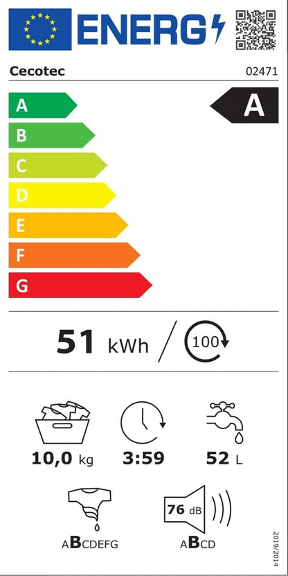 Lave Linge Frontal Bolero Dresscode 7150 Inverter A, Machine À Laver 7 Kg, 1400 Tr,Min, 12 Programmes, Classe A, Inverter Plus, Steam Max, Drum Clean, Départ Différé, Sécurité Enfant