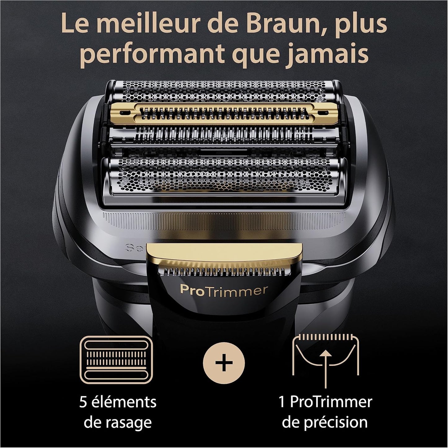 Rasoir Electrique Homme Series 9 PRO+ 9517S, Argent | Etanche, Batterie Rechargeable, Lame Prolift, Tondeuse Protrimmer En Acier Inoxydable, Coffret De Rasage Avec Etui De Voyage
