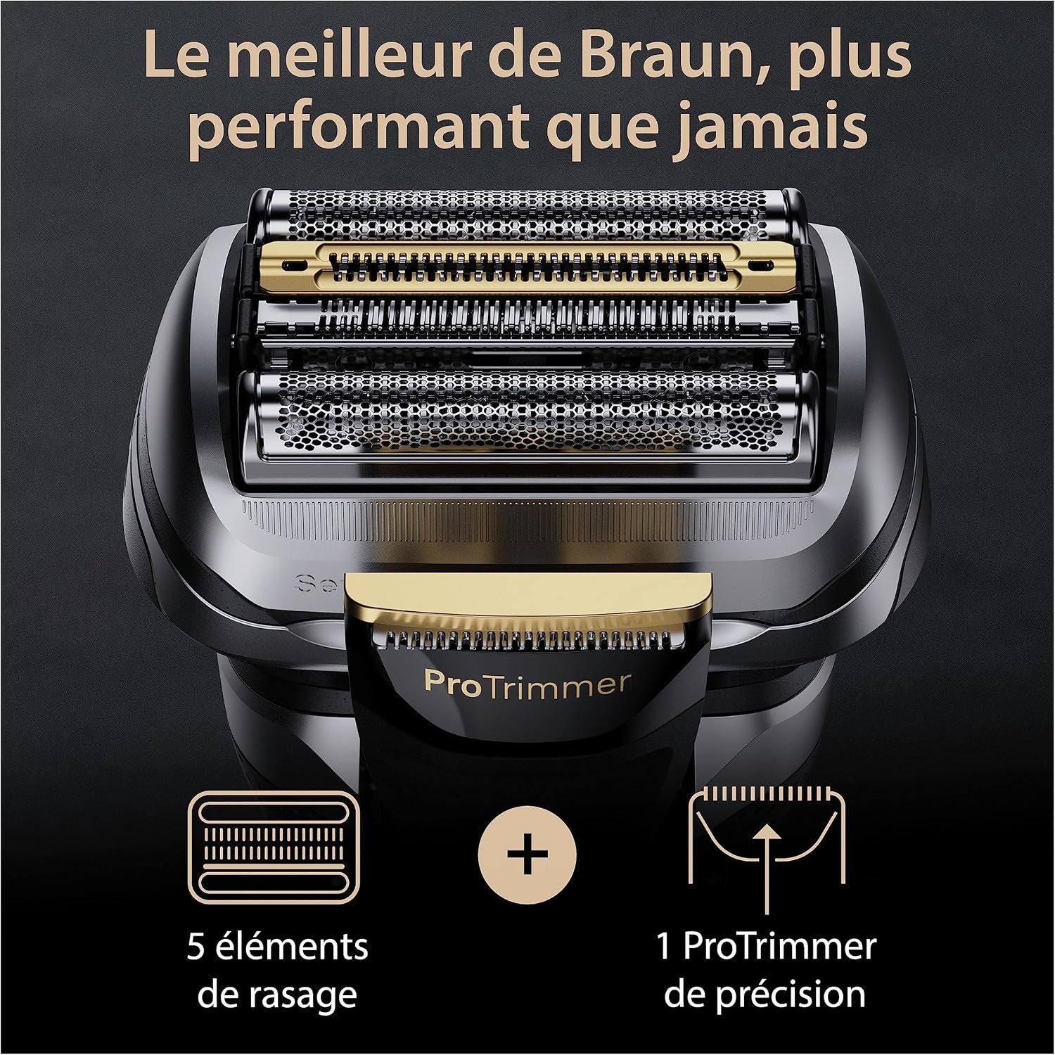 Rasoir Electrique Homme Series 9 PRO+ 9517S, Argent | Etanche, Batterie Rechargeable, Lame Prolift, Tondeuse Protrimmer En Acier Inoxydable, Coffret De Rasage Avec Etui De Voyage