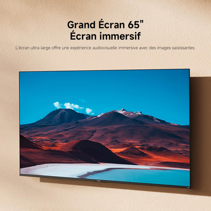 XIAOMI TV F 65, 165 Cm (65 Pouces), 4K UHD, Smart TV, Fire OS8, Contrôle Vocal Alexa, HDR10, MEMC, 60Hz Avec 120Hz Game Boost Mode, 2Go+32Go, Compatible Avec Apple Airplay