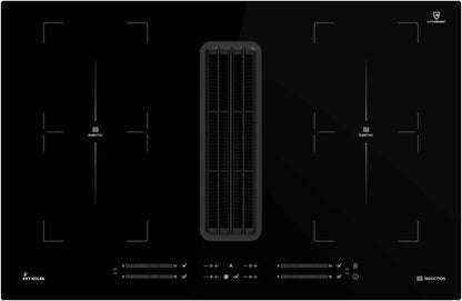 Downdraft Plaque À Induction | Aspiration Intégrée Dans La Table | 80 Cm | Autonome | 7 Kw | 4 Zones | 15 Niveaux | 2 Zones Flexibles | Sans Cadre | IND800DRAFT
