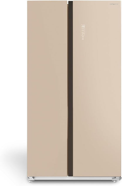 / FRIDGE STUDIO SIDE by SIDE 550 / Réfrigérateur Style Side by Side 550L Sable / 91,2 X 70,4 X 177,7 Cm/No Frost, Traitement Antibactérien, Commande Tactile Électronique, 158W