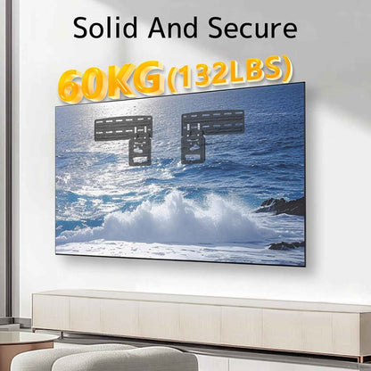 Support Mural Fixe Pour 2021 Samsung TV, Micro Gap Support Mural TV Pour Téléviseurs 43-85 Pouces Neo QLED, QLED and Crystal UHD Avec Capacité Max De 60Kg VESA Max De 1700X800Mm