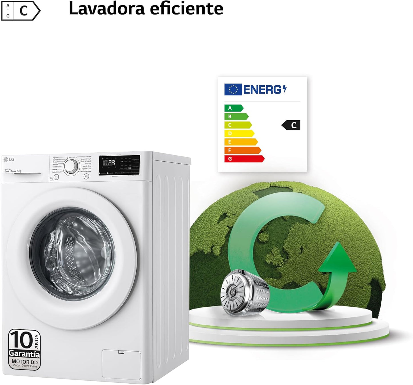 F4WV3008N3W Machine À Laver 8 Kg Charge Frontale 1400 Tr/Min, Intelligence Artificielle Blanc