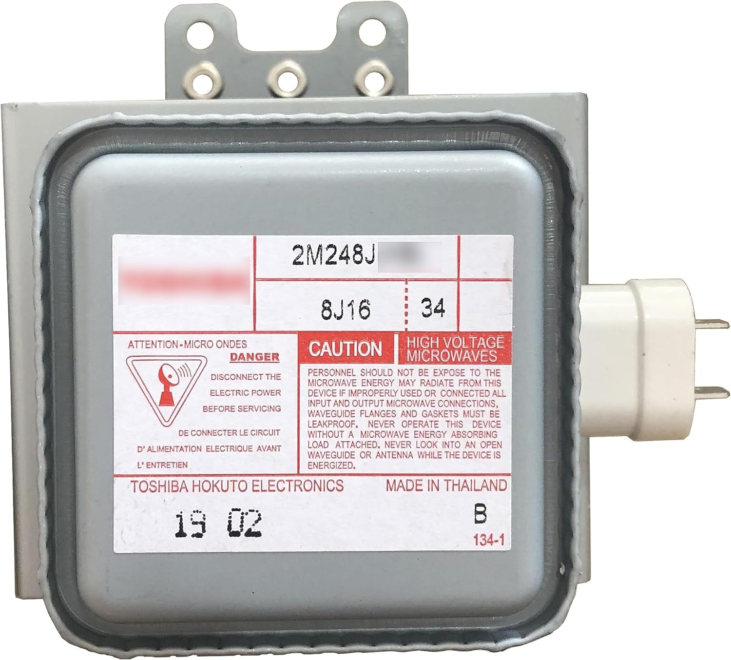 Accessoires D'Équipement De Micro-Ondes Industriels 2M248J Tube Magnétron À Micro-Ondes Refroidi À L'Air 1000 W (Trou De Pied 3 + 2)