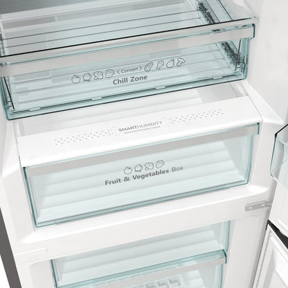 Hisense RB470N4CIC Réfrigérateur Combiné - Nofrostplus, Multiflow 360°, Crispzone, Adapttech, Fastfreeze, Écran LED, Réfrigérateur 255L, Congélateur 106L, 35 Db, 169 Kwh/An, Argent