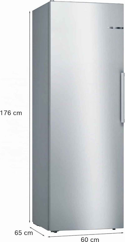 Bosch KSV33VLEP Série 4 - Réfrigérateur, Pose-Libre, Tiroir Vitafresh | 176 X 60 Cm, Inox, Technologie Intelligent Inverter, Éclairage LED