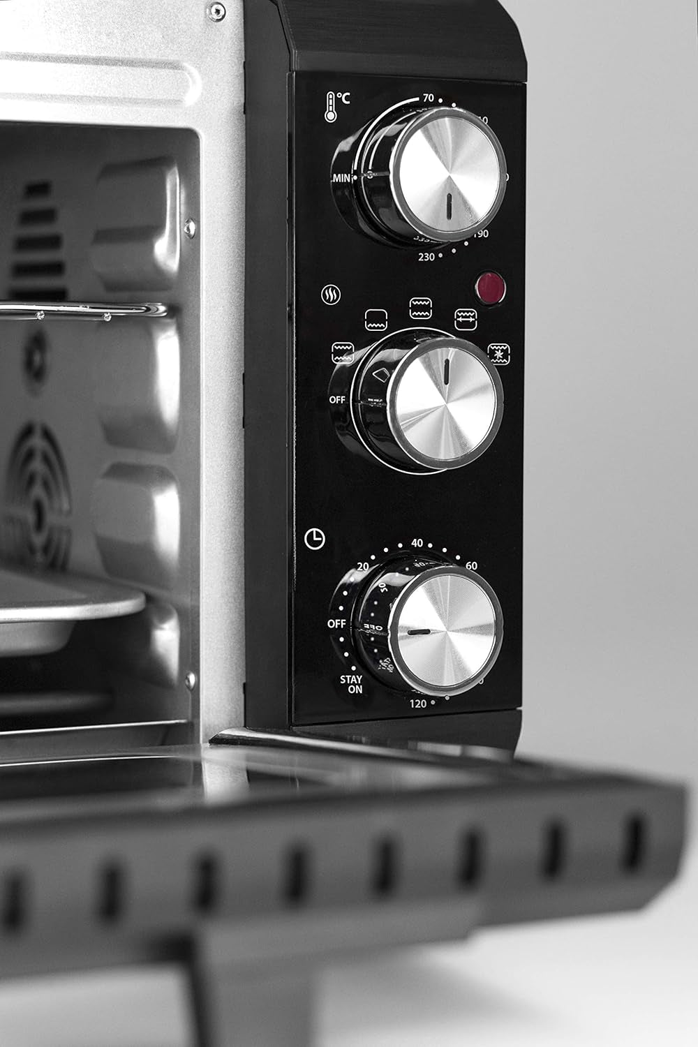 CASO to 20 – Four Design, 5 Fonctions : Recirculation, Tournebroche Avec Moteur, Chaleur De Voûte, Chaleur De Sole, Chaleur De Voûte Et De Sole, Réglage En Continu De La Température De 70 À 230 °C,