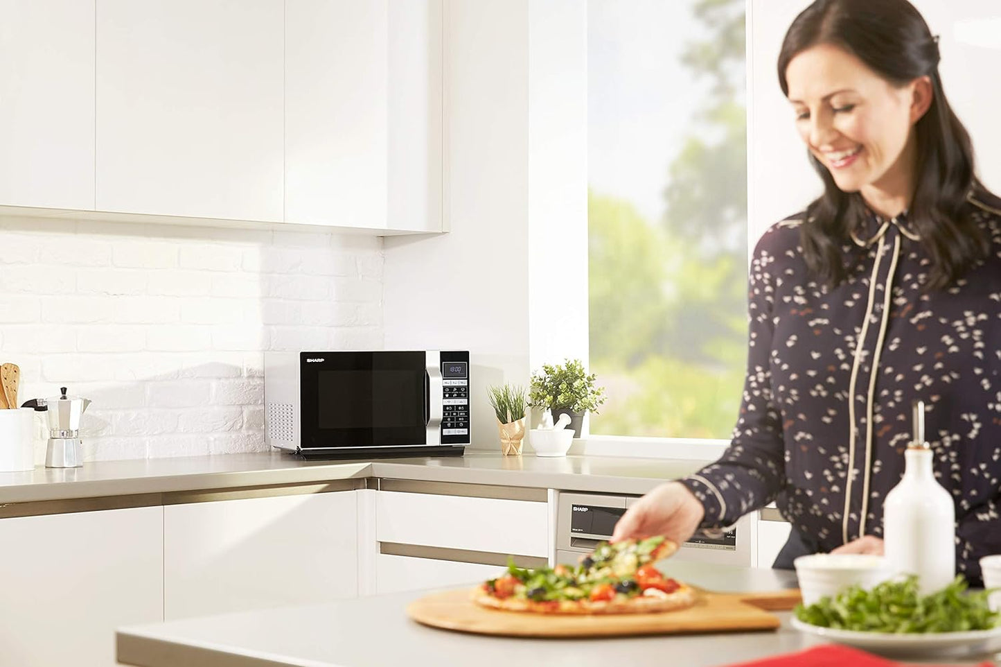 R-860S Micro-Ondes Combiné 25 Litres À Plateau Fixe - Argent